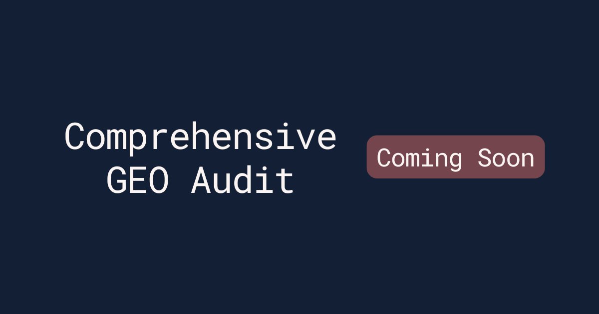 Comprehensive GEO Audit — Holographic Solutions